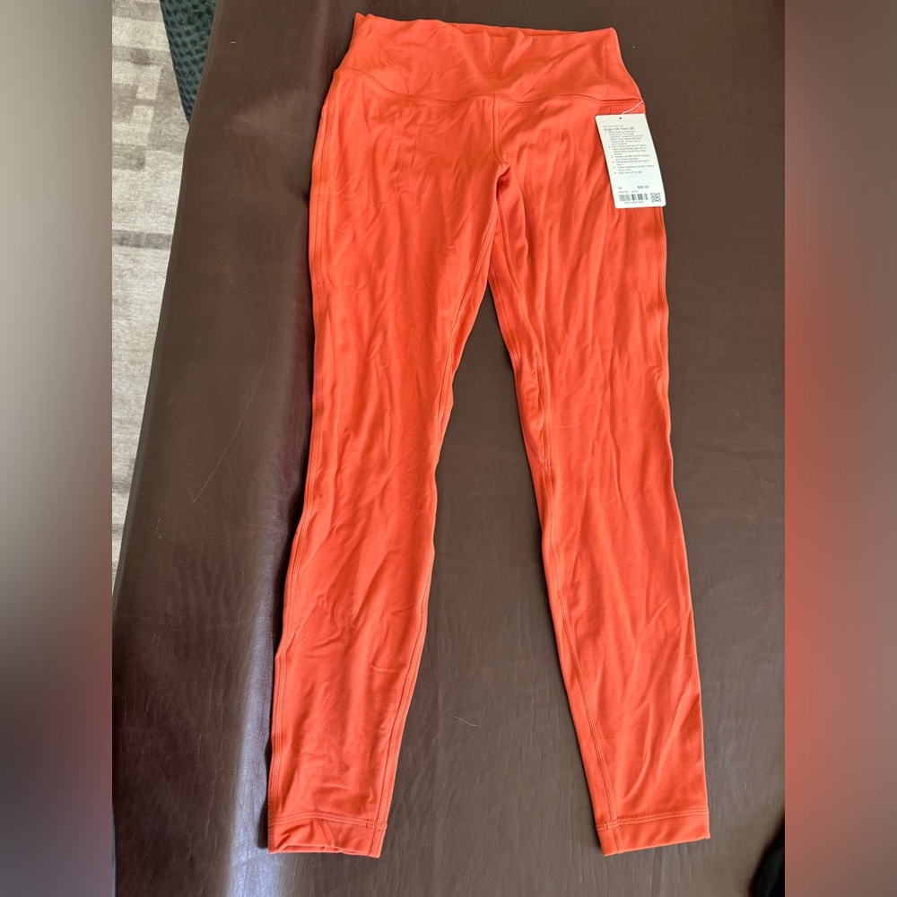 Orange Align HR pant New with tags size 10 28” Lulu Lemon leggings